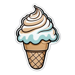 icecream vanilla SVG PNG design with clean design elements