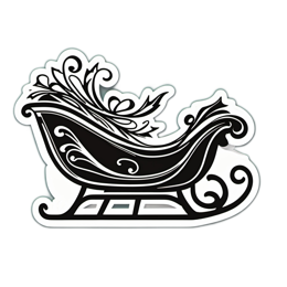 sleigh SVG PNG design with clean design elements