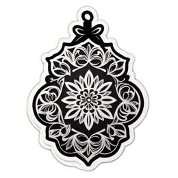 paper cut flower SVG PNG design with black and white floral elements