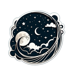 nature moon stars SVG PNG design