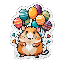 fun balloon hamster SVG PNG design
