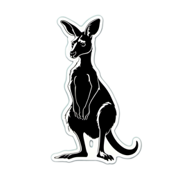 kangaroo sticker SVG PNG design with clean design elements