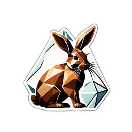 rabbit artistic geometric SVG PNG design