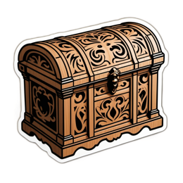 chest wooden decoration SVG PNG design with clean design elements