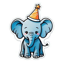 party elephant SVG PNG design