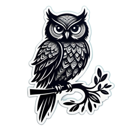 owl handcrafted SVG PNG design with clean design elements