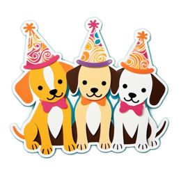 party dogs SVG PNG design