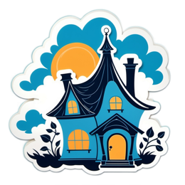 fantasy house sun SVG PNG design
