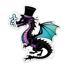 dragon tophat SVG PNG design with clean design elements