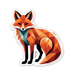 fox artistic SVG PNG design with clean design elements