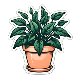 plant pot leaves SVG PNG design with clean design elements