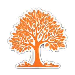 tree artistic illustration SVG PNG design with clean design elements