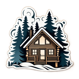 cabin forest SVG PNG design with clean design elements