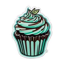 cupcake mintchocolate SVG PNG design with clean design elements