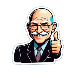 cartoon character smiling SVG PNG design with clean design elements