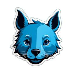 fantasy blue fox SVG PNG design with clean design elements
