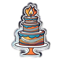 birthday cake candle SVG PNG design with clean design elements