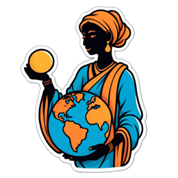 world woman SVG PNG design with clean design elements
