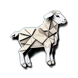 artistic geometric sheep SVG PNG design