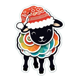 festive sheep SVG PNG design