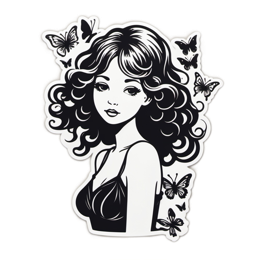 beautiful girl butterflies SVG PNG design with clean design elements