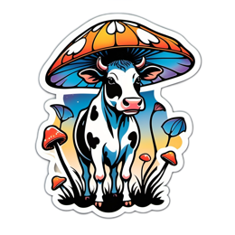 cow mushroom SVG PNG design