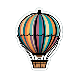 balloon colorful stripes SVG PNG design with clean design elements