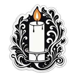 candle SVG PNG design with clean design elements