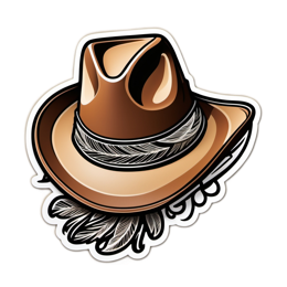 sticker hat feather SVG PNG design