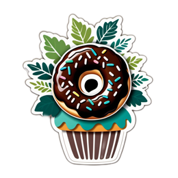 donut flower arrangement SVG PNG design