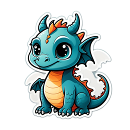 dragons cartoon SVG PNG design with clean design elements