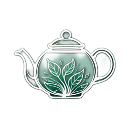 teapot leaves SVG PNG design with clean design elements