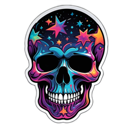 skull stars SVG PNG design