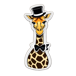 giraffe tuxedo SVG PNG design with clean design elements