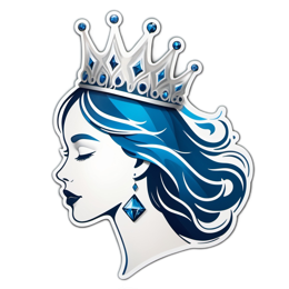queen crown SVG PNG design with clean design elements