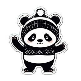 panda clothing SVG PNG design with clean design elements