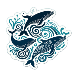 whales SVG PNG design with clean design elements