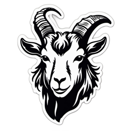 goat head SVG PNG design with clean design elements