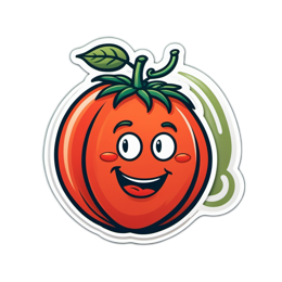 tomato cartoon SVG PNG design