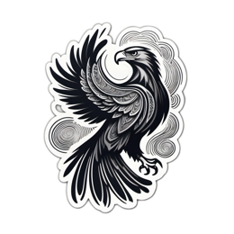 eagle sticker SVG PNG design with clean design elements