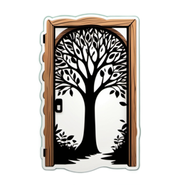 nature tree door SVG PNG design