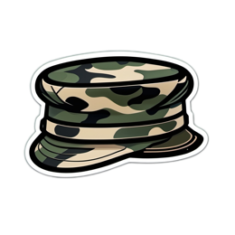 camo hat SVG PNG design with clean design elements