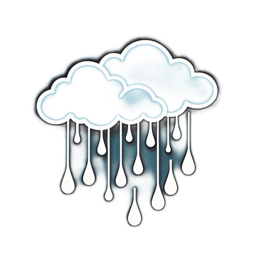 rain clouds SVG PNG design with clean design elements