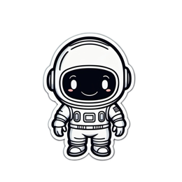 unicorn astronaut sticker SVG PNG design with clean design elements