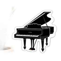 piano sticker SVG PNG design