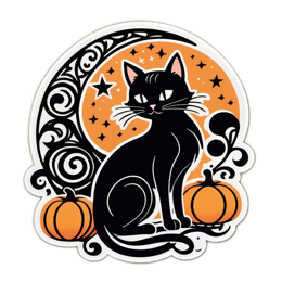 cat pumpkins SVG PNG design with clean design elements