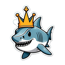 fantasy sharkking SVG PNG design with clean design elements