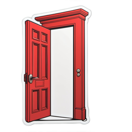 door red SVG PNG design with clean design elements