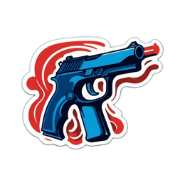 gun animation SVG PNG design with clean design elements