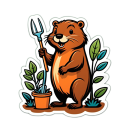 gardening cartoon SVG PNG design with clean design elements